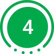 Green square with a white number 4, indicating step 4 in a multi-step process.